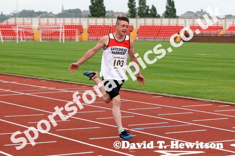 Boys under-13s 200 metres at the Gateshead Tartan Games Open.